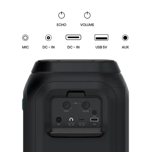 Ηχοσύστημα, Hisense Party speaker 2.0 κανάλια, 160W, BT, 12h αναπαραγωγή, μαύρο - 3