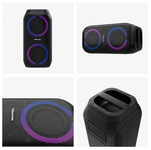 Аудио система, Hisense Party speaker 2.0 Ch., 160W, BT, 12h play, Black - image 3