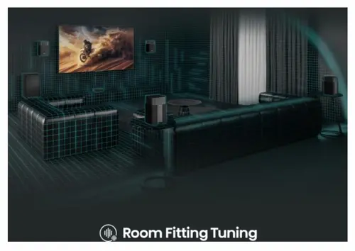 Аудио система, Hisense HT Saturn, 4.1.2Ch Sound Bar with Wireless Subwoofer, 720W, Dolby Atmos, Tuned by Devialet , DTS:X,Quad Satellite Speakers , Black - image 5