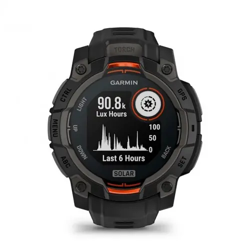 Garmin Instinct® 3 – 45 мм, Solar - Instinct 3 – 45 мм, Solar - Whitestone с Whitestone/Bolt Blue каишка 010-02934-03 - image 1
