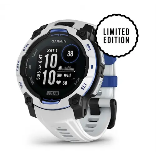 Garmin Instinct® 3 – 45 мм, Solar - Instinct 3 – 45 мм, Solar - Whitestone с Whitestone/Bolt Blue каишка 010-02934-03