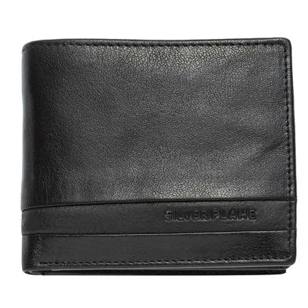 Мъжки комплект портфейл и колан Silver Flame - 115 см - image 1