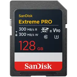 SanDisk Карта памет Extreme Pro SDXC 128GB 300MB/s & 300Mb/s Class 10 V90 UHS-II