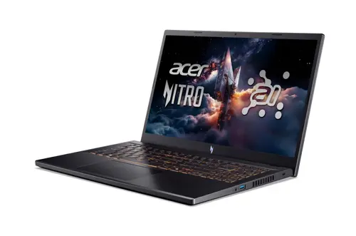 Лаптоп, Acer Nitro V15, ANV15-42-R91J, AMD Ryzen 7 7735HS( up to 4.70GHz, 16MB), 15.6" FHD(1920x1080)IPS 165Hz , 1*16GB DDR5(1 slot free), 1024GB PCIe NVMe SSD, GeForce RTX 3050 6GB GDDR6, Wi-Fi 6E,BT5.3, HD Cam, KB Backlight, Win 11 home, Obsidian black - image 1