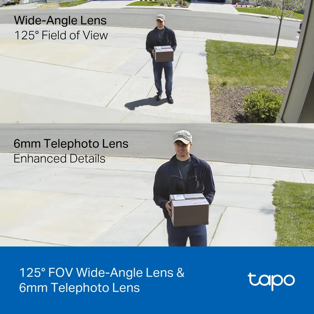 Cameră TP-Link Tapo C246D, cameră de supraveghere WIFI cu obiectiv dublu, IP65 - image 4