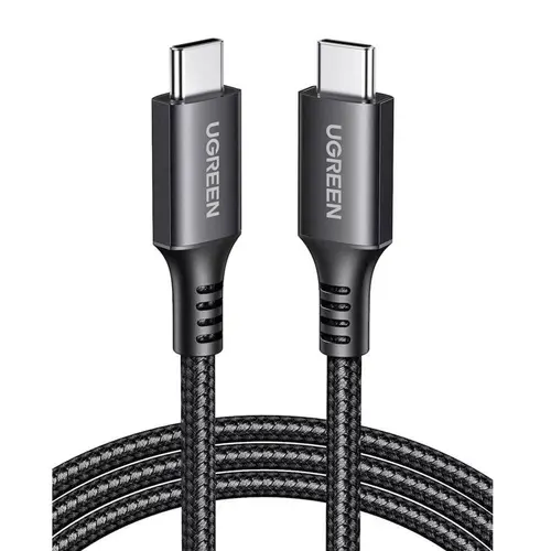 USB-C КЪМ USB-C КАБЕЛ ЗА ДАННИ И ЗАРЕЖДАНЕ – 60W 1м (US567) UGREEN - СИВ