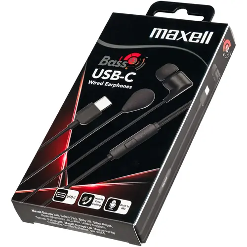 Căști MAXELL intra-auriculare EB10 BASS 13 USB-C - 1