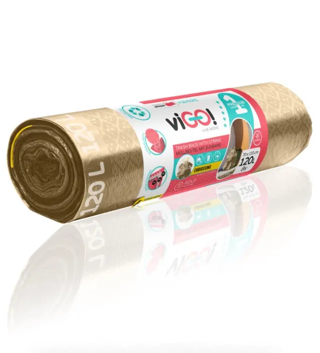 ΣΑΚΟΥΛΕΣ ΑΠΟΡΡΙΜΜΑΤΩΝ GOLD 120L ΜΕ ΔΕΣΙΜΟ 8ΤΜΧ. PREMIUM №1 VIGO - image 3