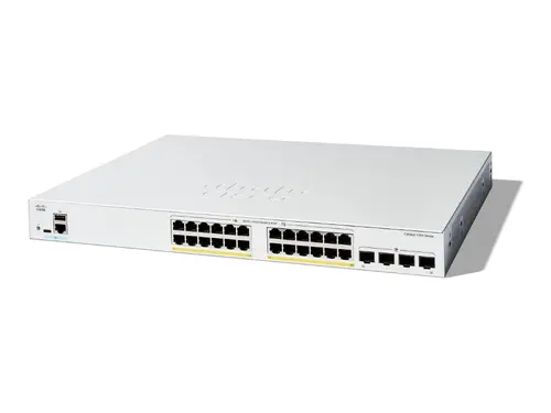 Комутатор, Cisco Catalyst 1300 24-port GE, Full PoE, 4x1G SFP - image 1