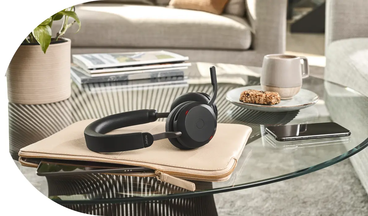 JABRA EVOLVE2 75, Link380c UC Stereo Black, EVOLVE2 75 headset Black UC, Link 380 BT adapter USB-C UC,1.2m USB-C to USB-C cable, carry pouch, warranty and warning (safety leaflets) - image 5