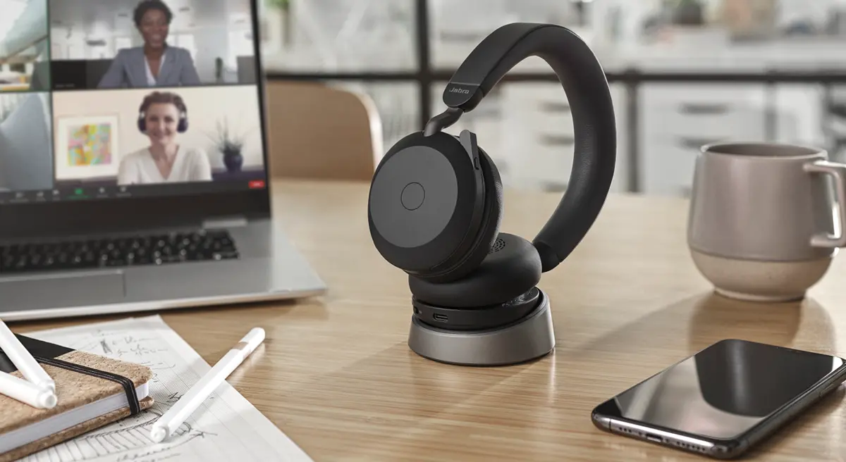 JABRA EVOLVE2 75, Link380c UC Stereo Black, EVOLVE2 75 headset Black UC, Link 380 BT adapter USB-C UC,1.2m USB-C to USB-C cable, carry pouch, warranty and warning (safety leaflets) - image 9