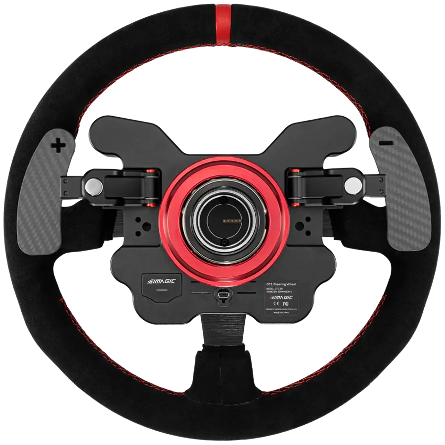 SIMAGIC GT1 Round Steering Wheel, Shifter Paddles, Suede| QR70 Included. S210 - image 1