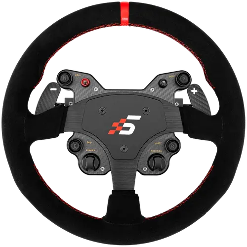 SIMAGIC GT1 Volan rotund, Padele de schimbare a vitezelor, piele întoarsă| QR70 inclus. S210 - 1