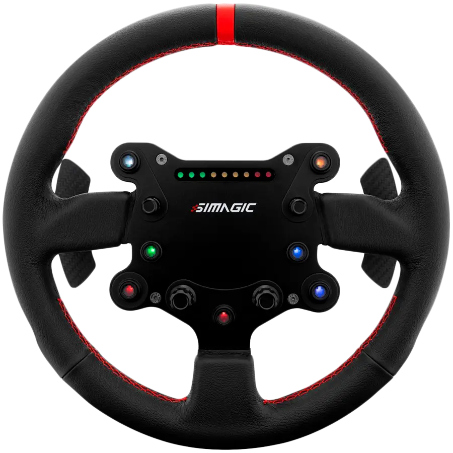 SIMAGIC GT‑Style GTS Steering Wheel for GT Simulation, suede finish