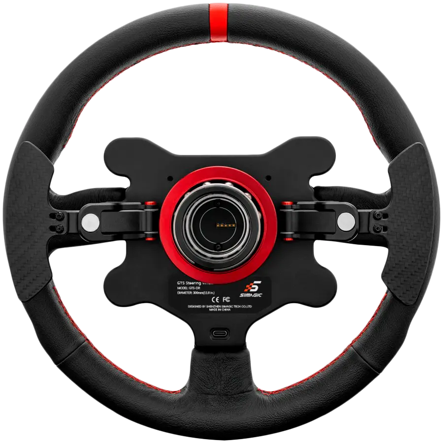 SIMAGIC GT‑Style GTS Steering Wheel for GT Simulation, suede finish - image 1
