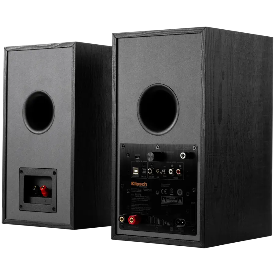 Klipsch Reference R-51PM Powered Bookshelf Speakers, Black, Pair - image 2