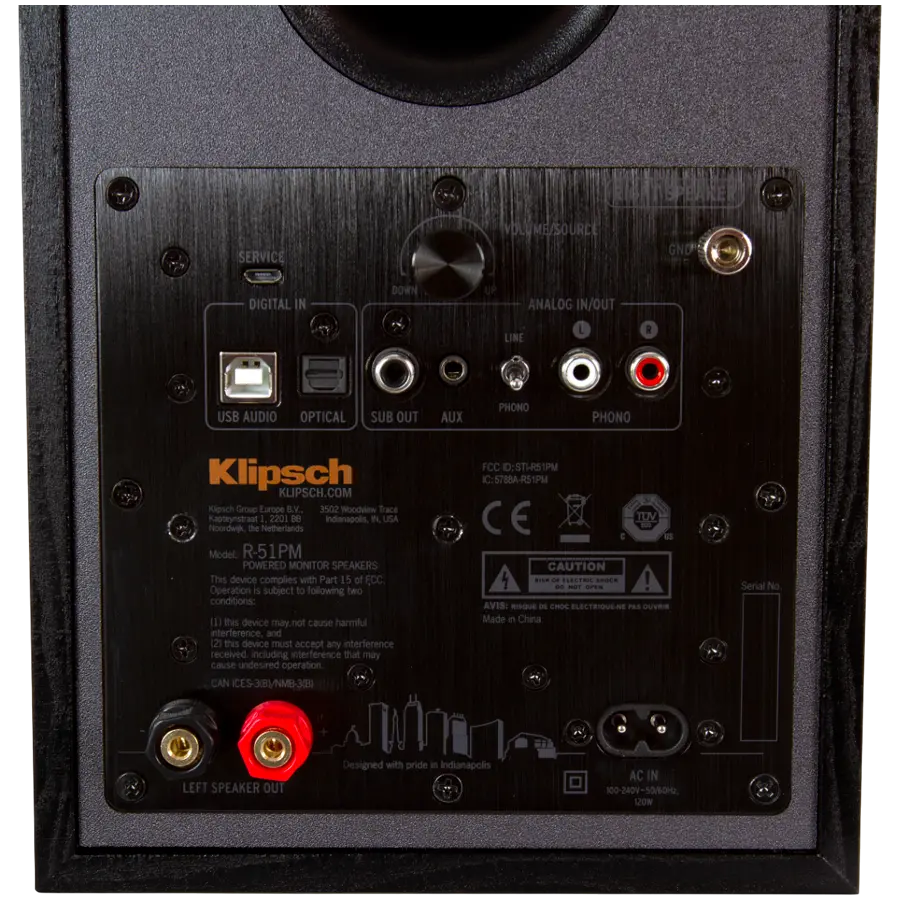 Klipsch Reference R-51PM Powered Bookshelf Speakers, Black, Pair - image 3