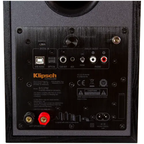 Klipsch Reference R-51PM Powered Bookshelf Speakers, Black, Pair - image 3