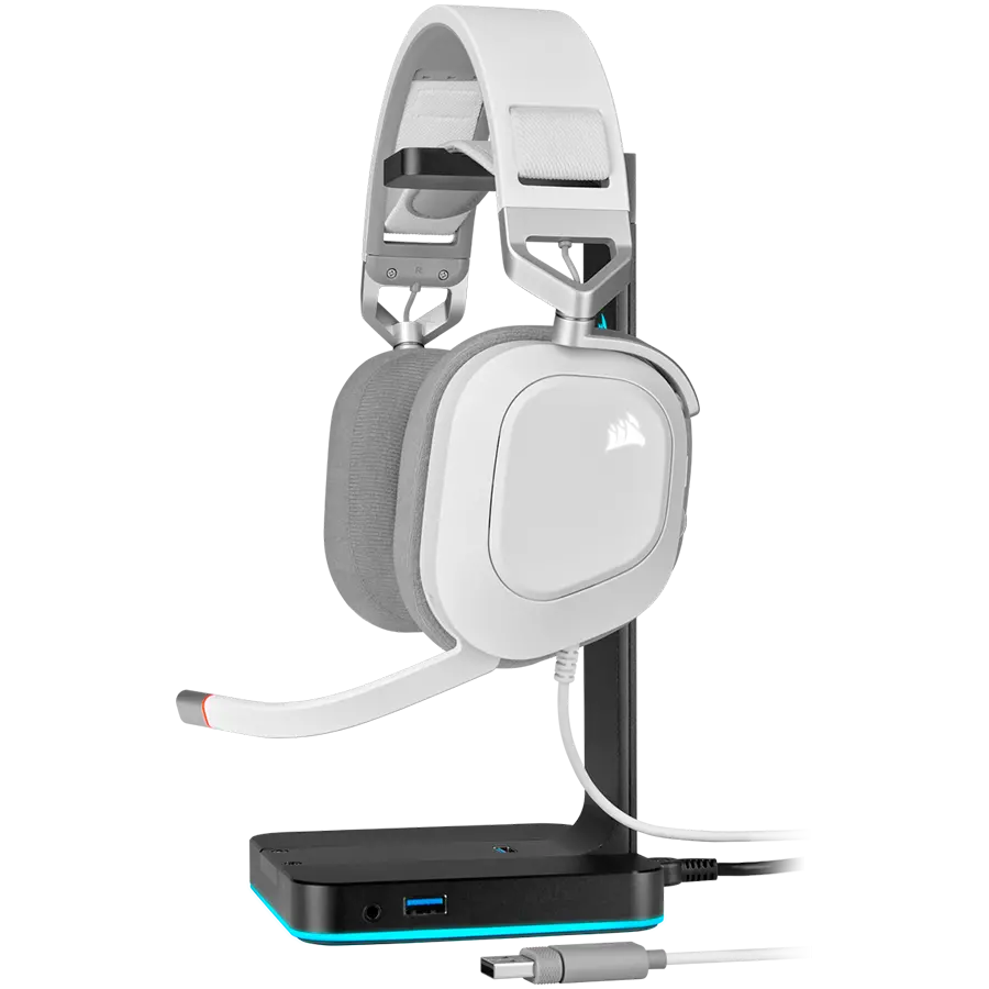 CORSAIR HS80 RGB USB Headset, White - EU - image 3