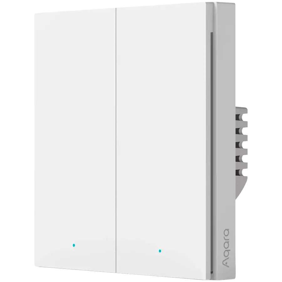Aqara Smart Wall Switch H1 (with neutral, double rocker): Model: WS-EUK04; SKU: AK074EUW01