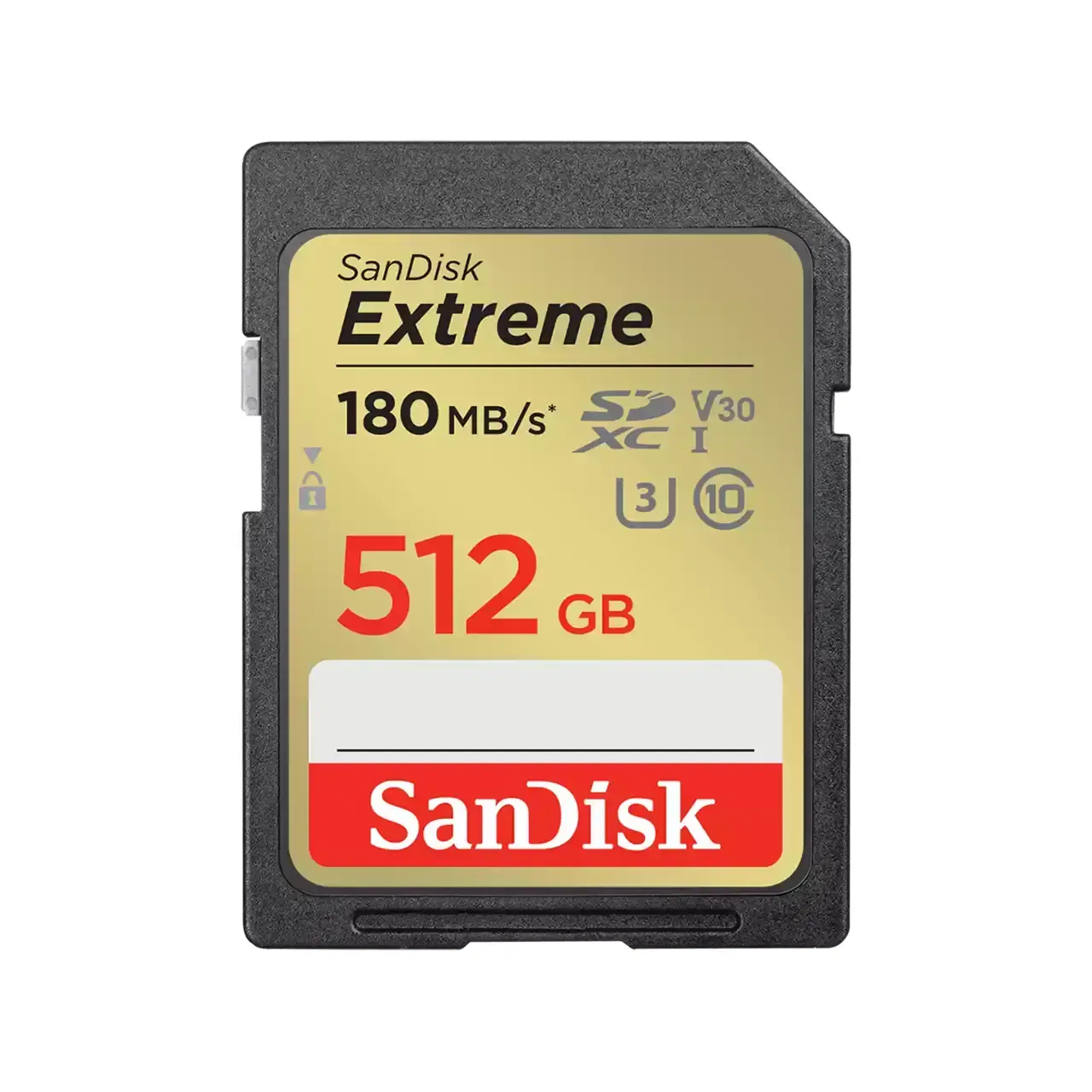 SanDisk Extreme 512GB SDXC Memory Card + 1 year RescuePRO Deluxe up to 180MB/s & 130MB/s Read/Write speeds, UHS-I, Class 10, U3, V30