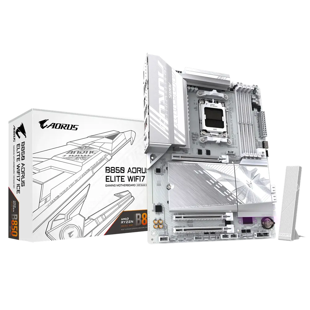 Дънна платка, GIGABYTE GB B850 AOR ELITE WF7 ICE /AM5