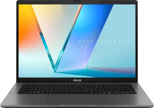 Лаптоп, Asus Vivobook S M3407KA-SF030,AMD Ryzen 5 AI,14.0 OLED WUXGA(WU) 1920X1200 16:10 Bend+300nits Glare DCI-P3:95% Glare 60 Hz,16GB DDR5 (on BD),1TB SSD,Backlit Chiclet Keyboard with Num-key, No OS, Matt Grey, AI PC +Backpack - image 1