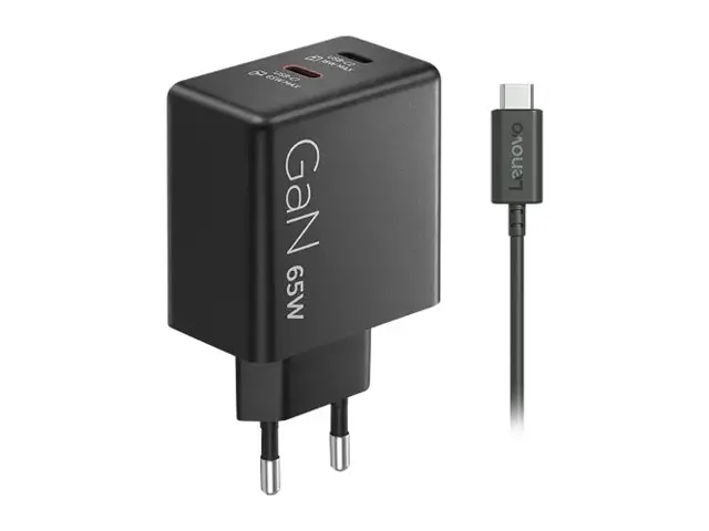 Адаптер, Lenovo Dual USB-C 65W GaN Charger - image 5
