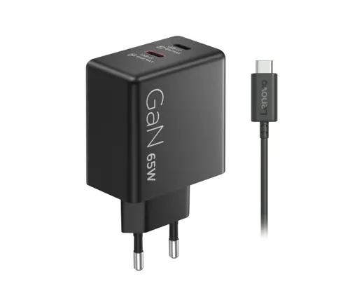 Адаптер, Lenovo Dual USB-C 65W GaN Charger - image 5