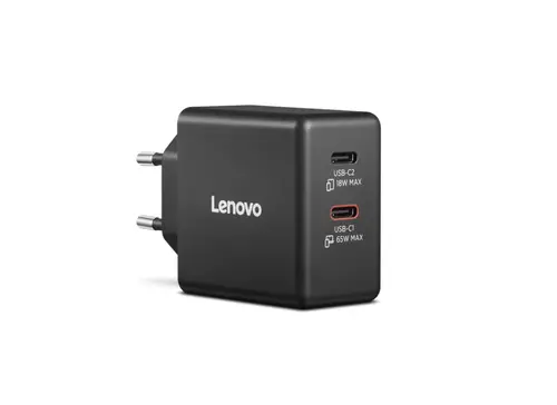 Адаптер, Lenovo Dual USB-C 65W GaN Charger