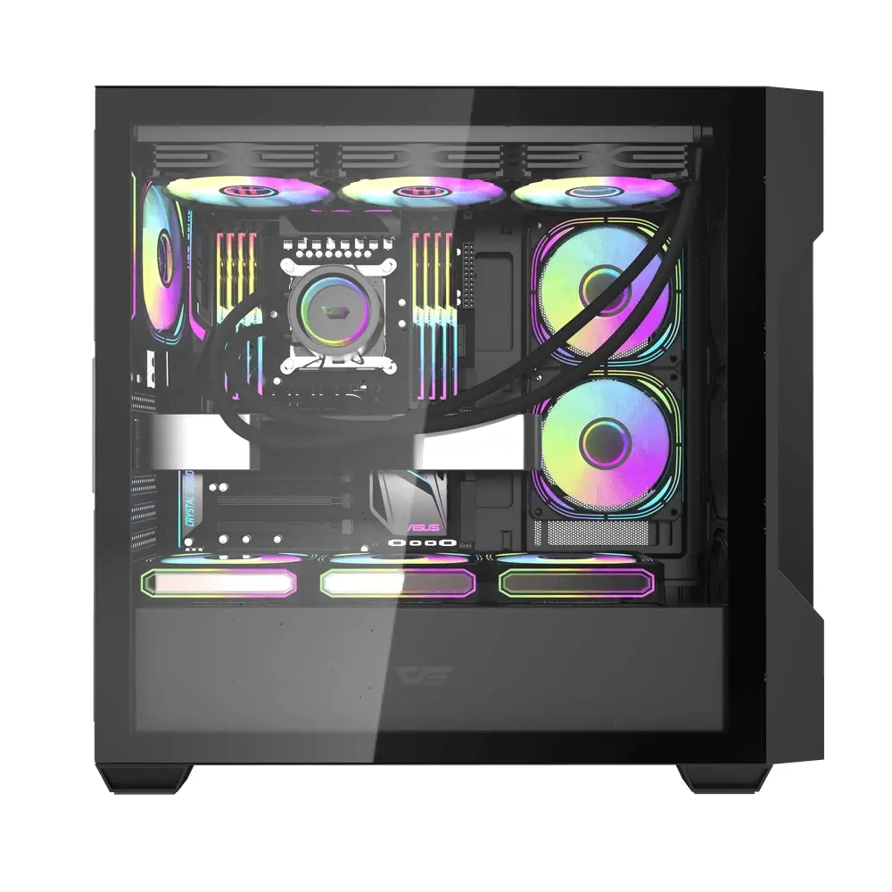 Darkflash carcasă ATX - DS900 Mesh Black - 4 x 120 mm A-RGB ventilatoare incluse - image 1