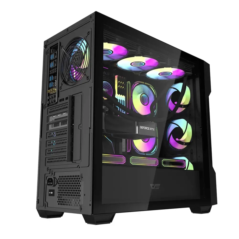 Darkflash κουτί Case ATX - DS900 Mesh Black - 4 x 120 mm A-RGB ανεμιστήρες συμπεριλαμβάνονται - image 2