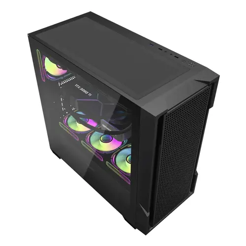 Darkflash carcasă ATX - DS900 Mesh Black - 4 x 120 mm A-RGB ventilatoare incluse - 7