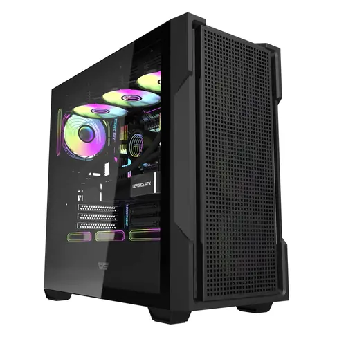Darkflash carcasă ATX - DS900 Mesh Black - 4 x 120 mm A-RGB ventilatoare incluse
