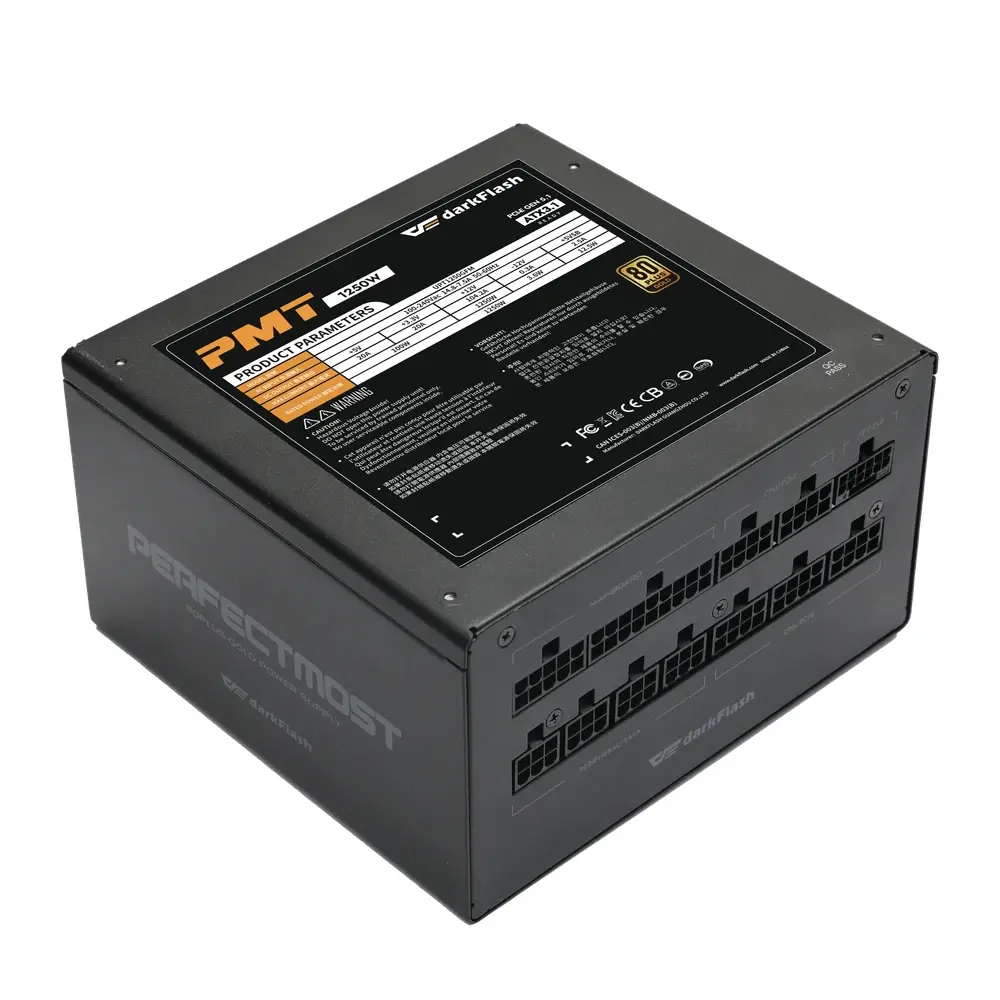 Darkflash захранване PSU ATX 3.1 1250W Gold, Full Modular, PCIe 5.1 - PMT1250 A3 - image 5