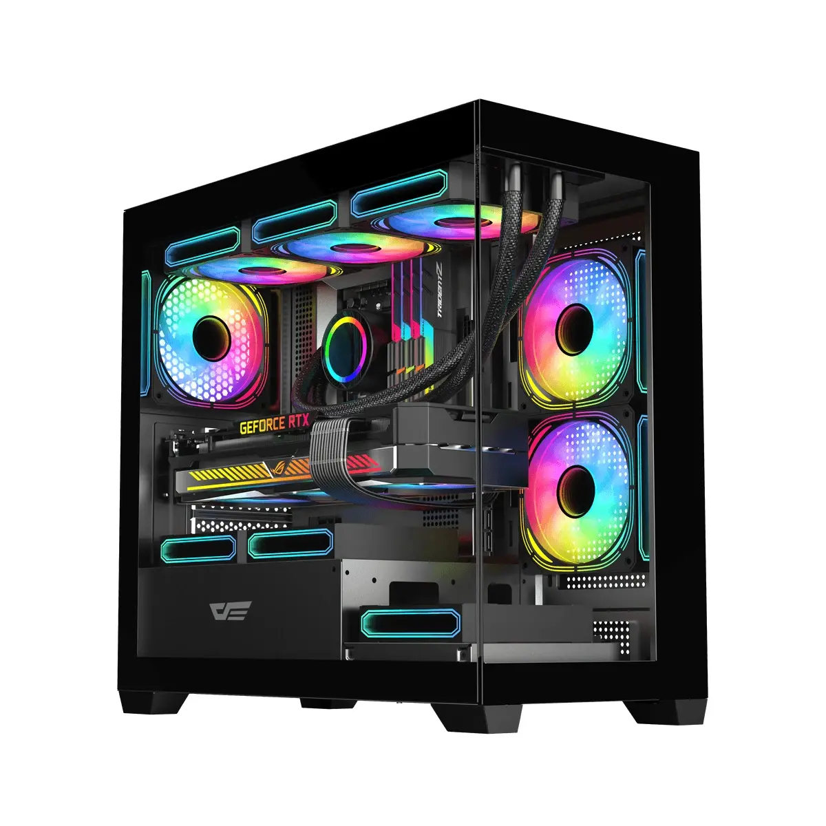 Darkflash κουτί Case mATX - DS900M Μαύρο - 6 x 120 mm Infinity Mirror A-RGB