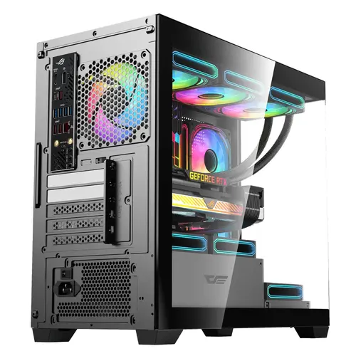 Darkflash кутия Case mATX - DS900M Black - 6 x 120 mm Infinity Mirror A-RGB - image 4
