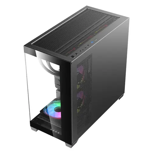 Darkflash кутия Case mATX - DS900M Black - 6 x 120 mm Infinity Mirror A-RGB - image 5