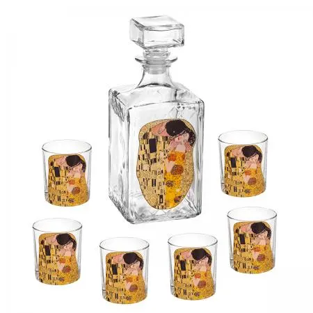 The kiss бутилка + 6 чаши за уиски