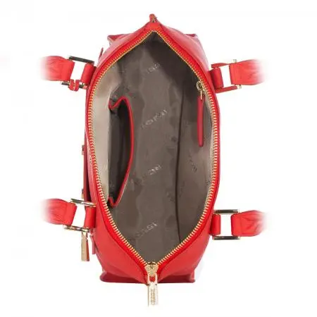 Дамска чанта с украсителни ципове в червено - ROSSI - image 3