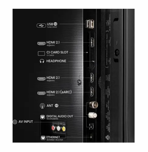 Телевизор, Hisense 55" E7Q, 4K Ultra HD 3840x2160, QLED, Quantum Dot, HDR 10+, HLG, Dolby Vision, DTS Virtual X, Smart TV, WiFi, Light Sensor, BT, Anyview Cast, 3xHDMI, 2xUSB, LAN, CI+, DVB-T2/C/S2, Black - image 3