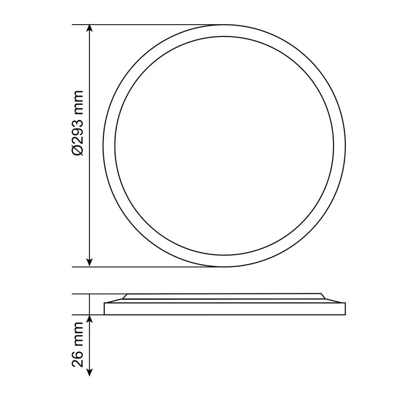 КРЪГЛА LED ПЛАФОНИЕРА VL-DL5R-22CB 3K/4K/5K VIDEX - image 6