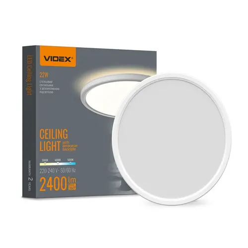 КРЪГЛА LED ПЛАФОНИЕРА VL-DL5R-22CB 3K/4K/5K VIDEX