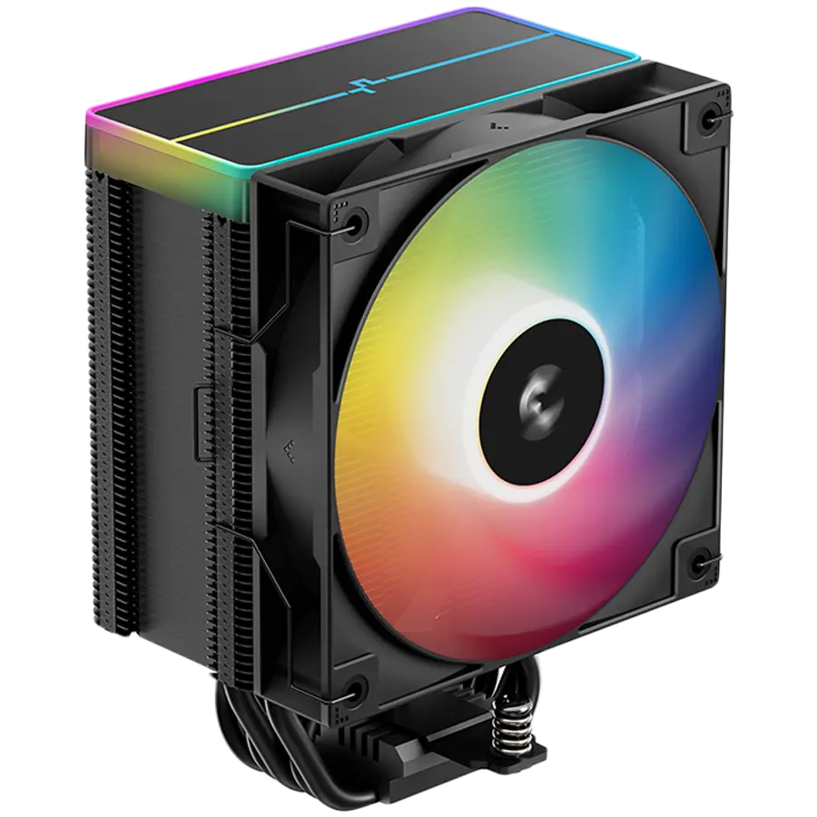 DeepCool AG500 BK ARGB V2, Cooler de aer pentru CPU, 1x ventilator 120mm ARGB PWM, capac superior ARGB, 6 țevi termice, LGA