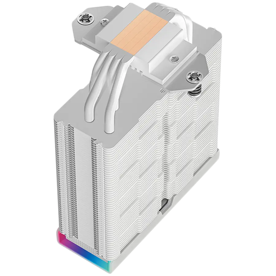 DeepCool AK400 DIGITAL PRO WH, CPU Air Cooler, 1x120mm FT12 SE PWM Fan, Digital Display, ARGB, Core Touch Technology 2.0, 4 Heatpipes, White, LGA1851/1700/1200/115x, AMD AM5/AM4, 126x97x159 mm(LxWxH), 3Y, R-AK400-WHAPMN-G - image 2