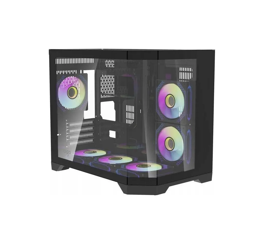 Aigo κουτί Case mATX - FT418 μαύρο - περιλαμβάνονται 6 ανεμιστήρες A-RGB 120 mm - image 1
