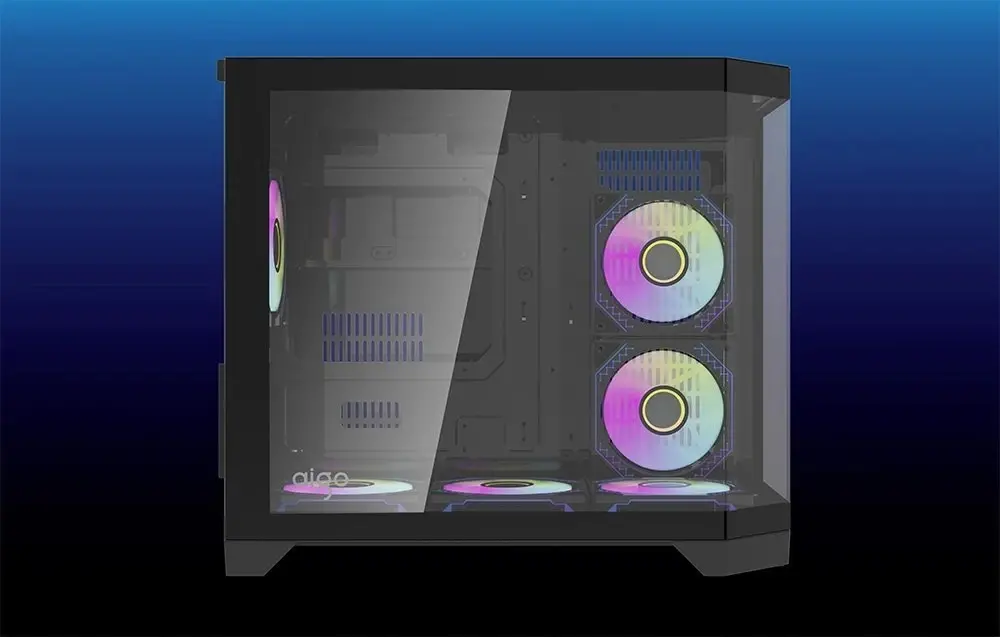 Aigo кутия Case mATX - FT418 Black - 6 x 120 mm A-RGB fans included - image 10