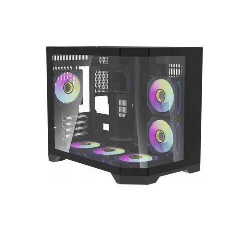 Aigo кутия Case mATX - FT418 Black - 6 x 120 mm A-RGB fans included - image 1