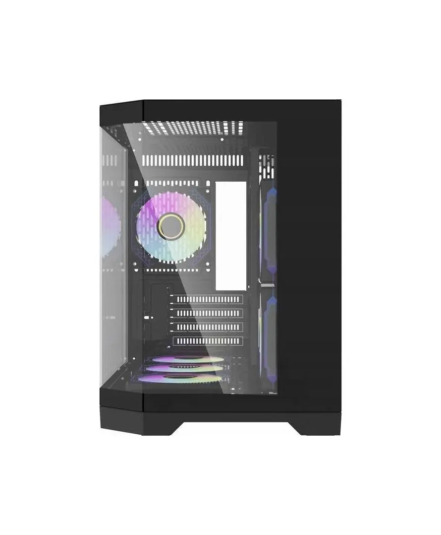 Aigo carcasă Case mATX - FT418 negru - 6 ventilatoare A-RGB de 120 mm incluse - image 3