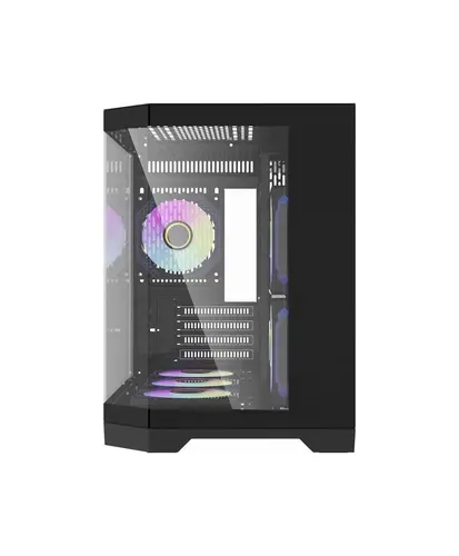 Aigo кутия Case mATX - FT418 Black - 6 x 120 mm A-RGB fans included - image 3